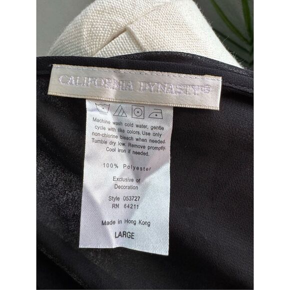 Vtg California Dynasty Lace Sequin Beaded Whimsigoth Mini Ruffle Slip Dress Larg - Picture 5 of 5